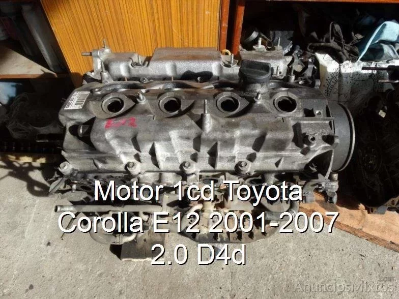 Motor 1cd Toyota Corolla E12 2001-2007 2.0 D4d