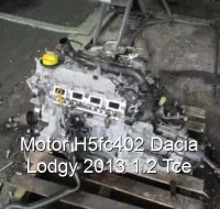 Motor H5fc402 Dacia Lodgy 2013 1.2 Tce