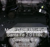 Motor G4bp Hyundai Santa Fe 2.0 I 16v Gasolina B e