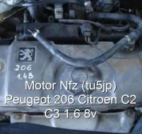 Motor Nfz (tu5jp) Peugeot 206 Citroen C2 C3 1.6 8v