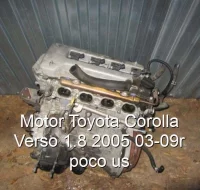 Motor Toyota Corolla Verso 1.8 2005 03-09r poco us