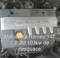 Motor Alfa Romeo 147 1.9 Jtd 103kw de desguace