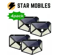 LOTE 4 LAMPARAS LED CON PANEL SOLAR PARA EXTERIOR