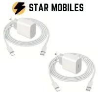 LOTE 2 CARGADORES TIPO C LIGHTNING CON CABLE 20W