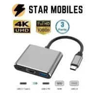 Adaptador Multipuerto Tipo C 4K HDMI USB C USB 3.0