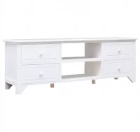 Mueble para TV madera Paulownia blanco 115x30x40 c