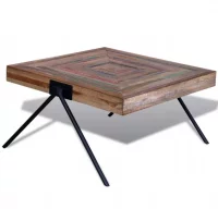 Mesa de centro con patas en forma de V madera de t