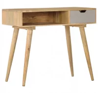 Mesa consola de madera maciza de mango 89x44x76 cm