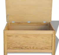 Caja de almacenamiento de madera maciza de roble 9