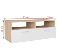 Mueble de salón para la TV aglomerado 2 piezas rob