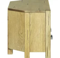 Mueble de TV de esquina madera de roble rústica 88