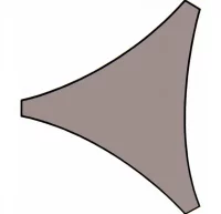 Toldo de vela triangular 5 m gris topo GSS3500TA