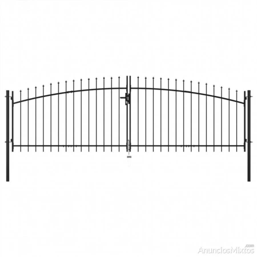 Puerta doble para valla con puntas de lanza 400x17