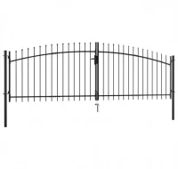 Puerta doble para valla con puntas de lanza 400x17