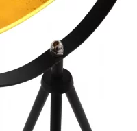 Lámpara de pie negro y dorado E27 41 cm