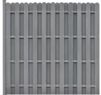 Set de 3 vallas cuadradas WPC 562x185 cm gris