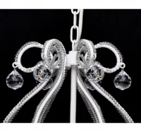 Lámpara de araña colgante, candelabro de metal con