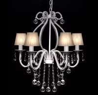 Lámpara de araña colgante, candelabro de metal con