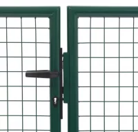 Puerta de jardín de acero verde 350x200 cm