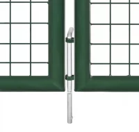 Puerta de jardín de acero verde 350x200 cm