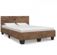 Estructura de cama de ratán natural 140x200 cm