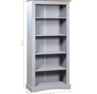 Estante 5 niveles pino mexicano Corona Range gris