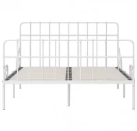 Estructura de cama con somier metal blanco 120x200