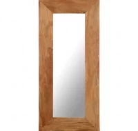 Espejo para maquillaje de madera maciza de acacia