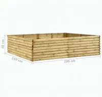 Jardinera de madera de pino impregnada 19 mm 200x1