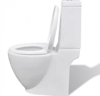Juego de váter WC y bidé de cerámica blanco