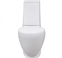 Juego de váter WC y bidé de cerámica blanco