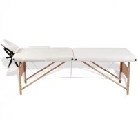 Mesa camilla de masaje de madera plegable de 2 cue