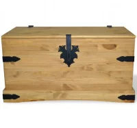 Baúl de almacenaje de madera de pino mejicana Coro