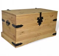 Baúl de almacenaje de madera de pino mejicana Coro