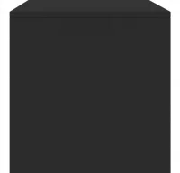 Mueble de TV aglomerado negro brillante 120x40x40