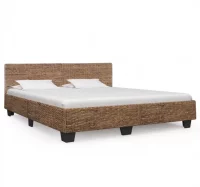 Estructura de cama de ratán natural 180x200 cm