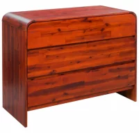 Mueble de cajones madera acacia maciza 90x37x75 cm
