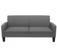 Conjunto de sofás de 2 piezas tela gris oscuro