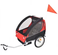 Remolque de bicicleta para niños rojo y negro 30 k