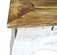 Mesa auxiliar de madera maciza reciclada 50x50x35