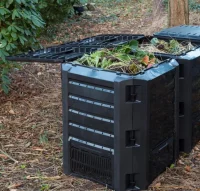 contenedor térmico para compost 1200 L color negro