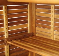 Mesa alta de bar de madera de acacia maciza 110x50
