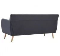 Sofá de 3 plazas tapizado de tela 172x70x82 cm gri