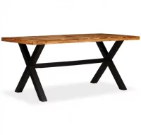 Mesa de comedor de madera maciza de acacia y mango
