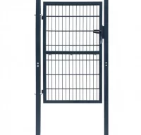 Puerta de verja 2D (individual) gris antracita 106