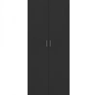 Armario de almacenamiento aglomerado negro 80x35,5