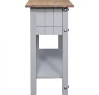 Mesa consola Corona Range de pino mexicano gris 90