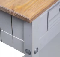 Mesa consola Corona Range de pino mexicano gris 90