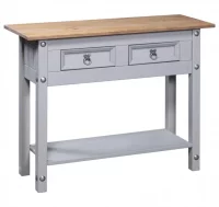 Mesa consola Corona Range de pino mexicano gris 90