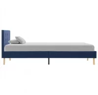 Estructura de cama de tela azul 100x200 cm
